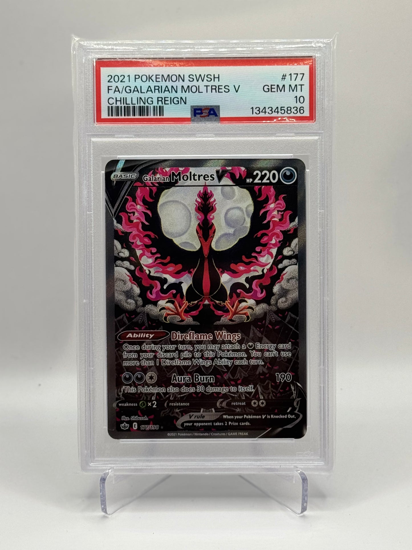 Galarian Moltres V Alt Art PSA10