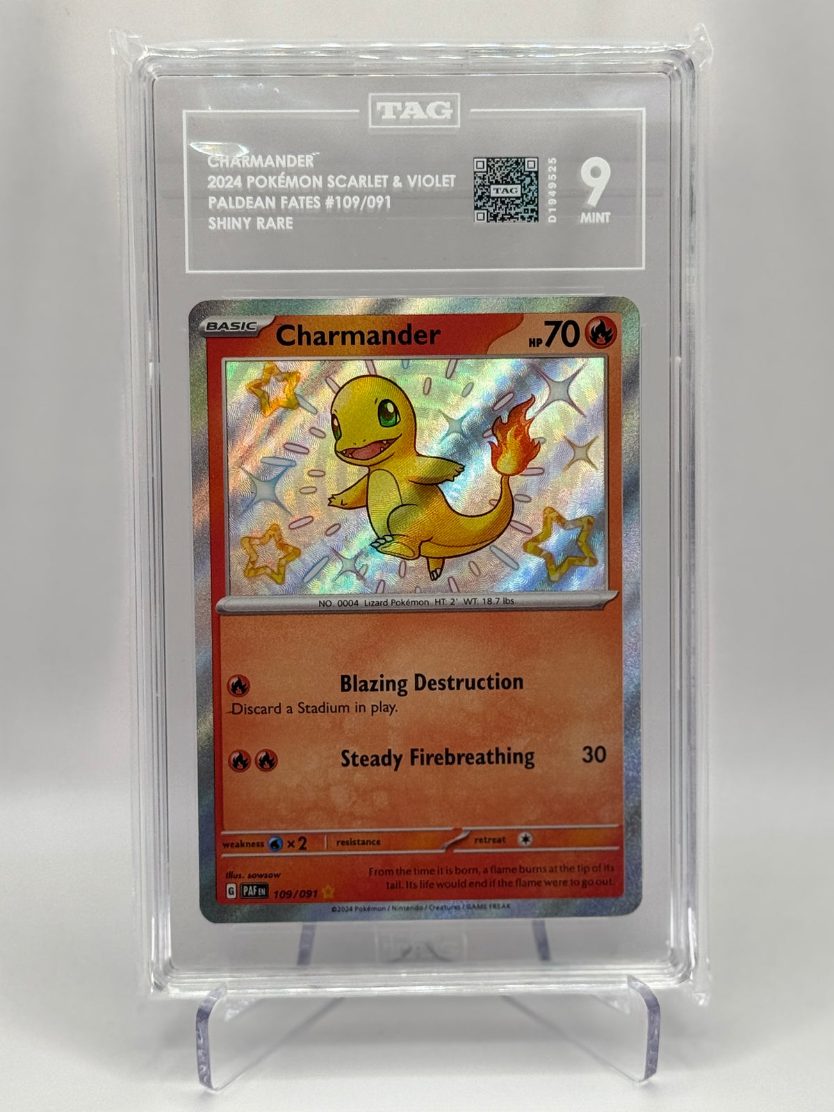 Charmander Shiny Rare TAG9