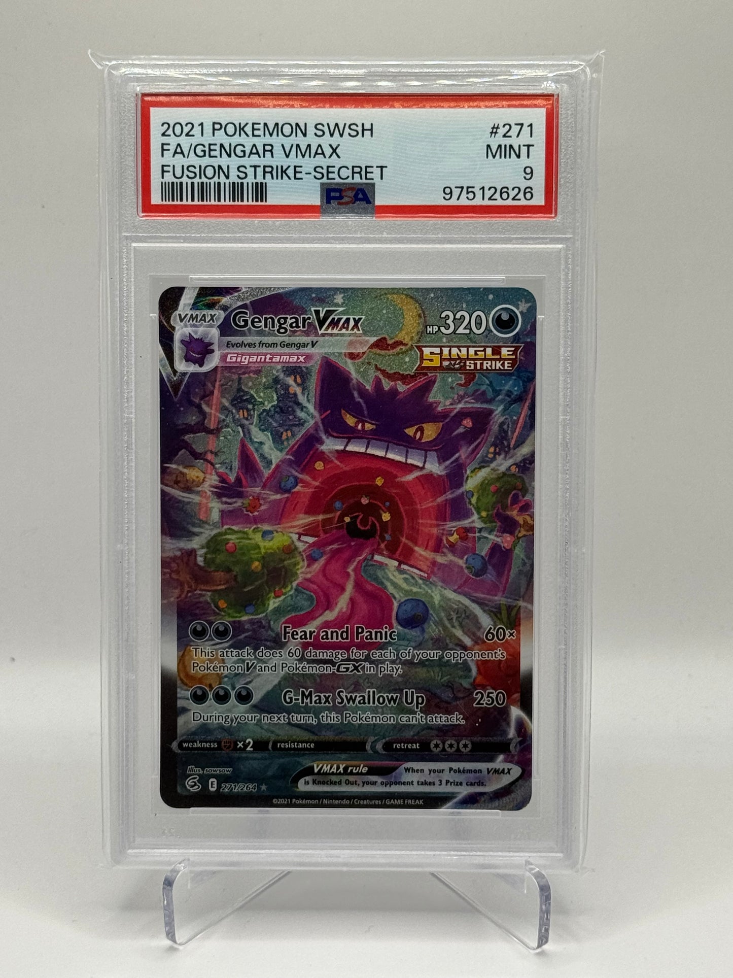 Gengar VMAX Alt Art PSA9